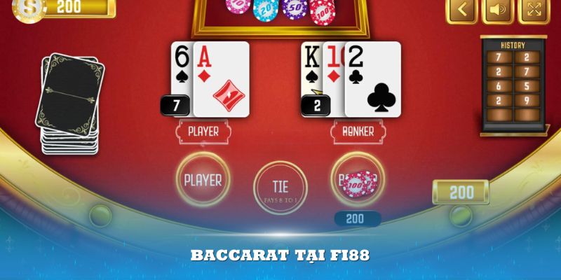 Baccarat tại FI88 mang đến một trò chơi hấp dẫn và đẳng cấp