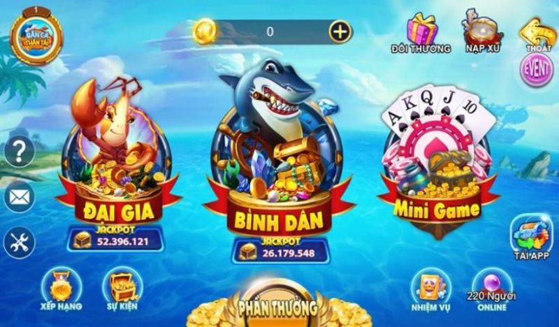 Những ngư trường cơ bản của game